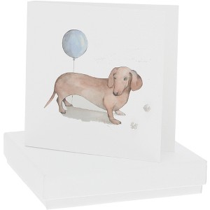 Pavilion Gift Company - Balloon and Dog - 4mm Sterling Silver Cubic Zirconia Stud Earrings - Earrings - 1 of 4