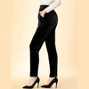 Allegra K Women's Velvet Elegant High Waist with Pockets Work Ankle Pants - 4 of 4