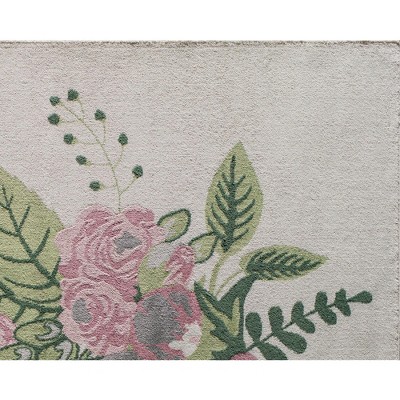 Ivory Blush Floral Charm Synthetic Area Rug, 9' x 12'