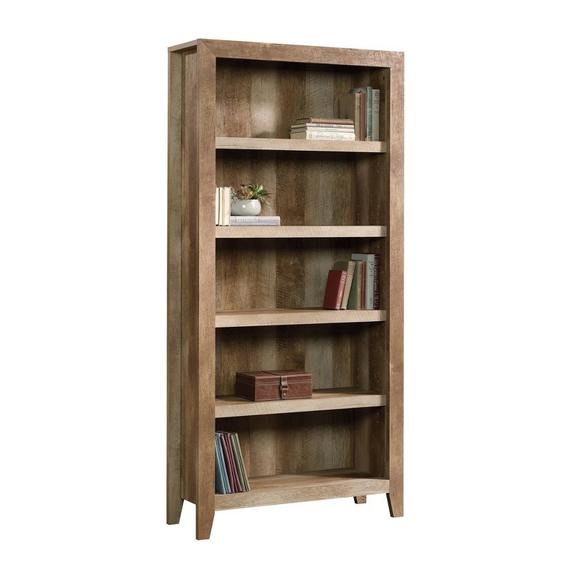 71&#34; Dakota Pass 5 Shelf Bookcase Craftsman Oak - Sauder: Rustic Country Style, MDF, Laminate Finish, Adjustable Shelves, 3 of 6