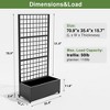 Dovelina Metal Floor Planter Climbing Trellis Planter Box - 3 of 4