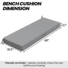 Crestlive Products Outdoor Bench Cushion with Ties Water Resistant Fabric Durable Thicken Memory Foam for Loveseat Couch Porch Swing - 2 of 4