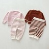 MyKids-USA Sweet and Versatile Two-Piece Set: Round Neck Fleece Top and Pants for Baby Girls and Toddlers - 2 of 4