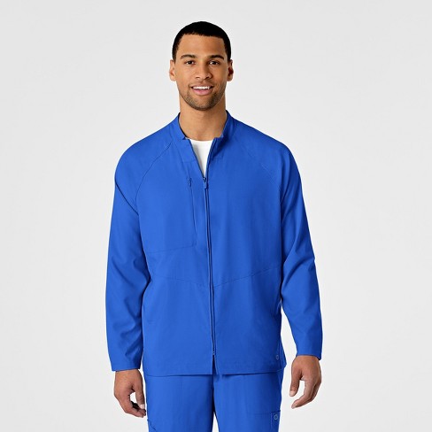 Wink Men's Zip Front Warm Up Jacket, Royal, S