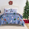 Greenland Home Fashions Winter Whiskers 3-Piece Quilt Set – King/Cal King, Festive Animal Design - 2 of 4