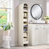 67" Shoe Rack with 3 Adjustable Shelves, Wooden 8 Tiers shoe organizer for 8 Pairs Shoe, Vertical Tall Shoe Storage, White - 3 of 4