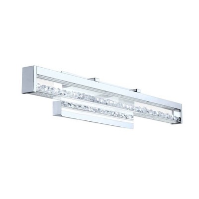 Cardito Chrome Crystal LED Vanity Wall Light, 27.5 in