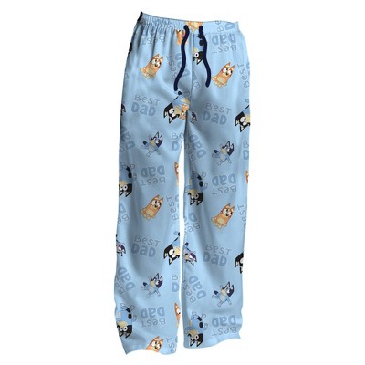 Men's Bluey Best Dad Lounge Pajama Pants - Light Blue