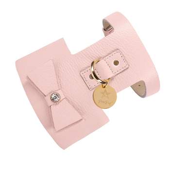 PoisePup – Luxury Pet Dog Harness – Soft Premium Italian Leather w/Crystal Harness for Small and Medium Dogs - Bella Rose