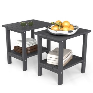 Yardgrace All Weather Space Saving HDPE Double Layer Coffee Table - 1 of 4