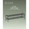 Shoe Rack, 2-Tier Shoe Organizer, Metal Shoe Shelf Storage with 4 Side Hooks, Holds 12 Pairs of Shoes - 4 of 4