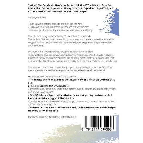 Sirtfood Diet Cookbook Large Print By Glen Cooper Paperback Target