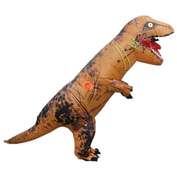 Studio Halloween Kids' Inflatable T-Rex Dinosaur Costume - One Size Fits Most - Brown