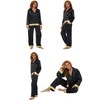 ADR Women's Classic Satin Pajamas Lounge Set, Long Sleeve Top and Pants with Pockets, Silk like PJs - 3 of 3