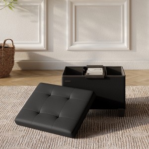 StorageBud Storage Ottoman for Bedroom End of Bed, Faux Leather Storage Bench, Large Storage Ottoman Bench, Entryway Bench with Storage - 1 of 4