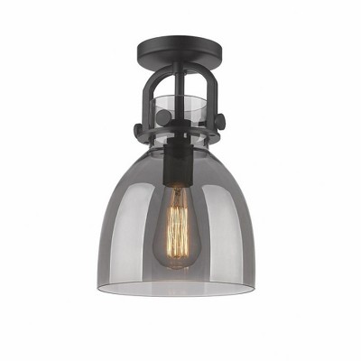 Newton Bell - 1 Light Flush Mount In Industrial Style-12.5 Inches Tall and 8 Inches Wide