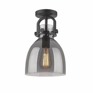 Newton Bell - 1 Light Flush Mount In Industrial Style-12.5 Inches Tall and 8 Inches Wide - 1 of 1