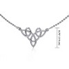 Slickblue Infinity Celtic Knot Necklace for Women in Sterling Silver, 0.75 Inch Trinity Pendant with 18" Chain - 2 of 3