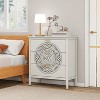 TIRAMISUBEST Hollow-Carved 3-Drawer Dresser with Metal Handles, Sturdy Storage Cabinet for Entryway, Bedroom, Living Room - 3 of 4