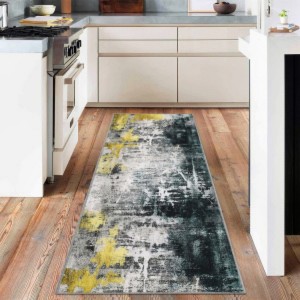 Boho Washable Area Rug, Non Slip Low Pile Floral Bedroom Carpet, Soft Vintage Paisley Accent Rug for Living Room, Small Rug - 1 of 4