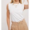 Women's HIGH NECK SLEEVELESS KNIT TOP - BluIvy - 4 of 4
