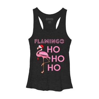 Women's Design By Humans Flamingo HoHoHo Christmas Day X-Mas Flamingo Shirt By TomGiant Racerback Tank Top