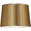 Springcrest Sydnee Gold with Silver Trim Medium Drum Lamp Shade 14" Top x 16" Bottom x 11" Slant (Spider) Replacement with Harp and Finial - 3 of 4