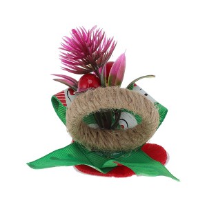 Unique Bargains Napkin Rings Fabric Red 1 Pc - 1 of 3