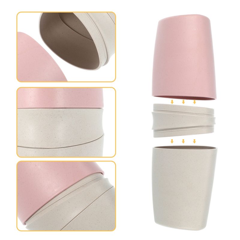 Unique Bargains Portable Toothbrush Cases Traveling Toothbrush Holders Bamboo Fiber 7.80"x2.95"x2.72" 1 Pcs, 3 of 7