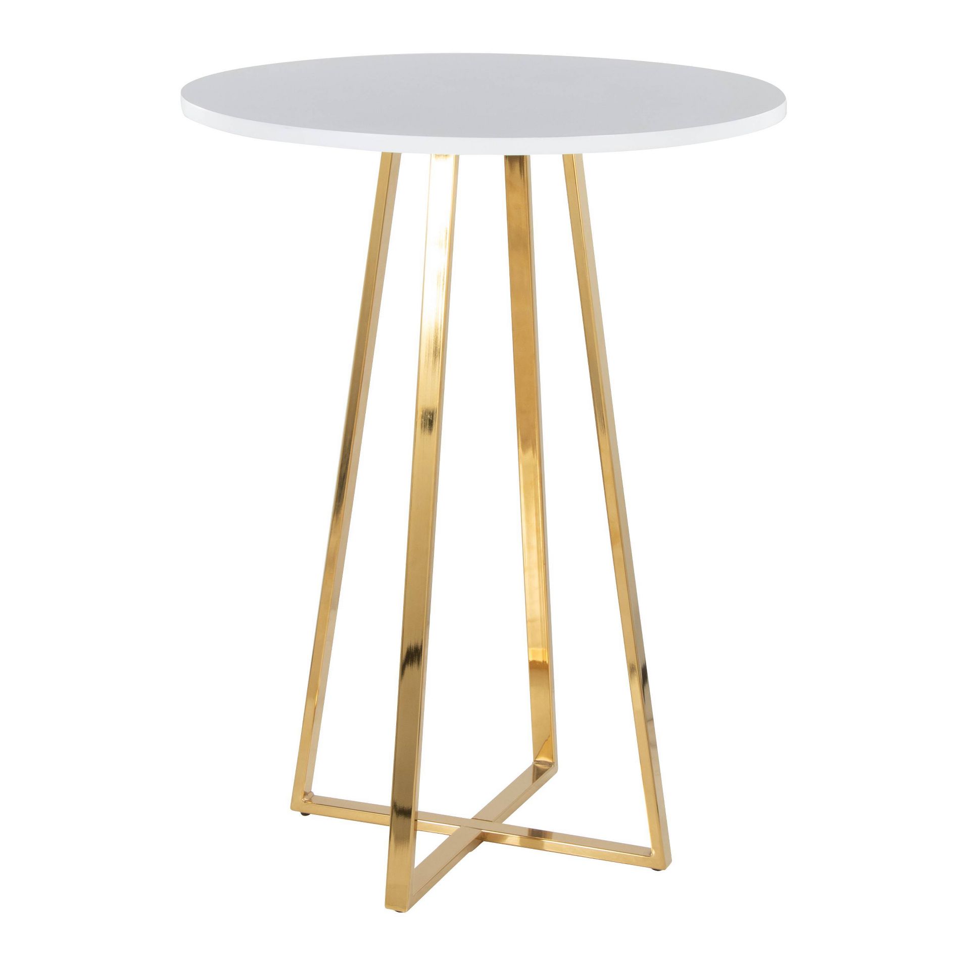 LumiSource Cosmo MDF Counter Table Gold/White