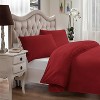 Brielle Home 100% Premium 300 TC Modal Bedding Collection Sateen Duvet Cover Set Red - 2 of 4