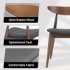 Grungis Polyester Armless Kitchen Chair Set of 2,Upholstered Dining Chairs with Curved Back and Wood Legs for Dining Room,Kitchen - 4 of 4
