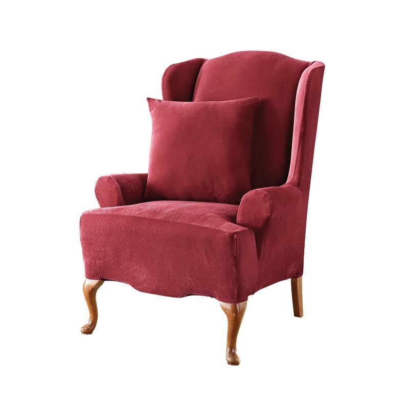 Stretch Pique Chair Slipcover Garnet - Sure Fit, 3 of 5