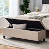 CAVINAS Bed Bench with Storage Cushioned Blanket Storage Chest Modern Bench Storage Bedroom for Bedroom, Living Room, Light Beige - 3 of 4
