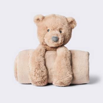 Plush Blanket with Soft Toy - Bear - Cloud Island™