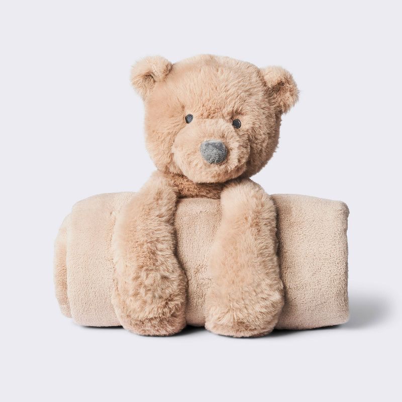 Plush Blanket with Soft Toy - Bear - Cloud Island&#8482;, 1 of 5