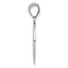 Black Bow Jewelry 14k White Gold Textured Peace Symbol Pendant, 19mm (3/4 inch) - 2 of 4