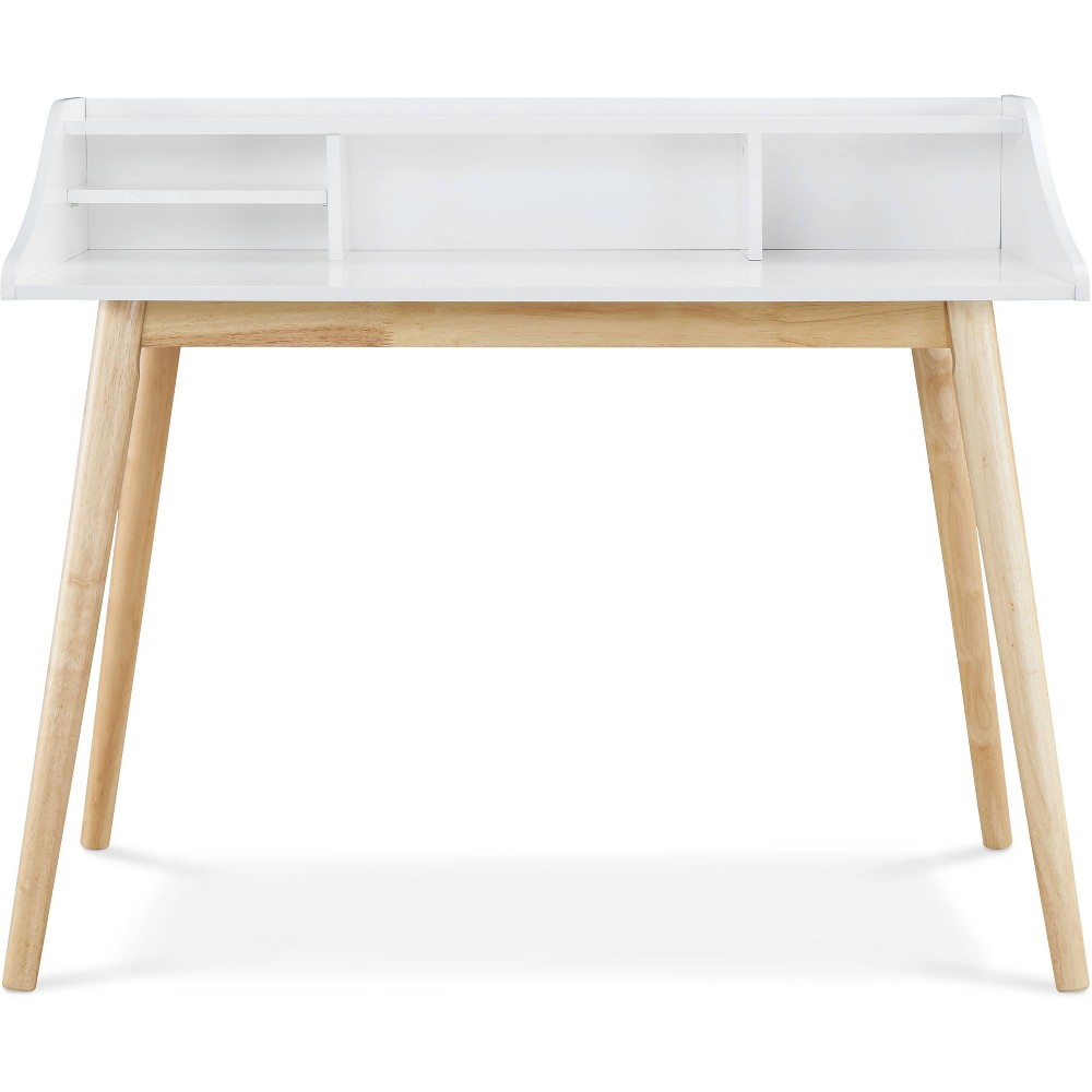 Photos - Office Desk Alton Writing Desk White - Adore Decor