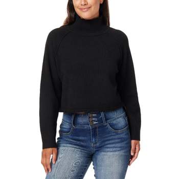WallFlower Women's Never Super Soft Mock Neck Sweater