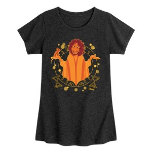 Girls' - Encanto - Bruno Circle Fitted Short Sleeve Graphic T-Shirt - 1 of 4