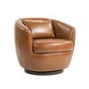 UPHA Upholstered Swivel Barrel Armchair with Storage Modern Living Room Side Chair for Bedroom, Office, Reading Spaces - PU - 2 of 4