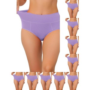INSPIRE CHIC Women's High-Waisted Available in Plus Size Tummy Control Briefs 10 Packs - 1 of 4