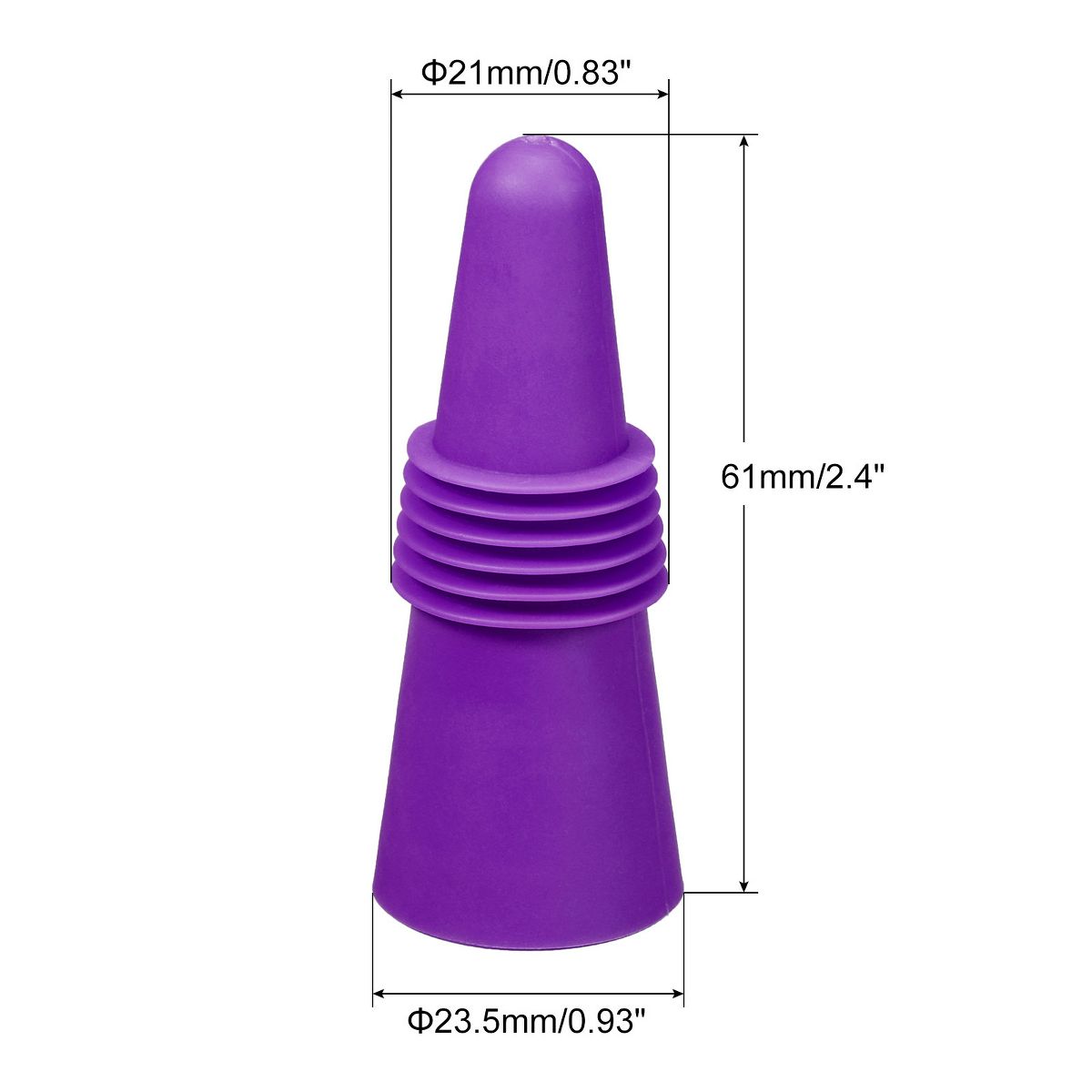 Unique Bargains Silicone Unbreakable Reusable Beverage Wine Caps 5 Pcs - thumbnail 8