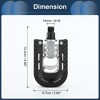 Unique Bargains Cycling Bike Pedal 9/16" Spindle Aluminum Alloy Foldable for Mountain BMX MTB Bike Black - 3 of 4