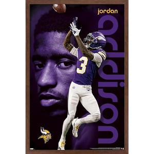 Trends International NFL Minnesota Vikings - Jordan Addison 24 Framed Wall Poster Prints - 1 of 4