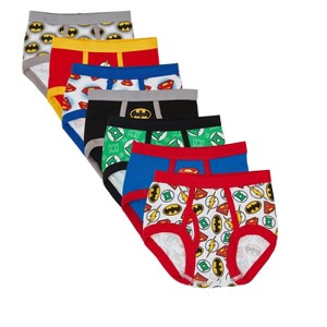 DC Justice League Toddler Boys 7-Pack Briefs – Soft Cotton Superhero Underwear - 1 of 4