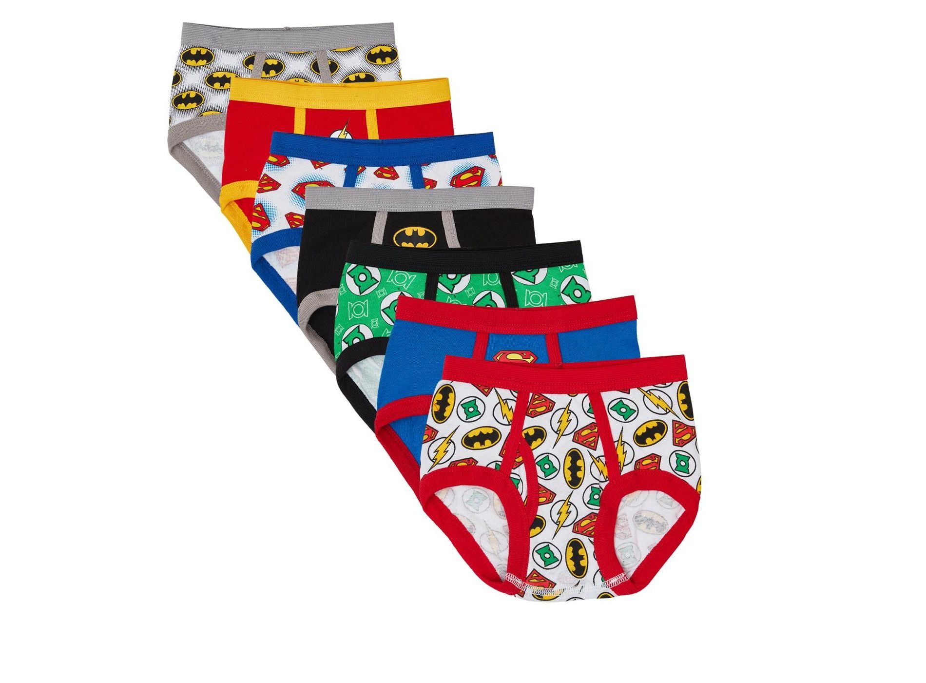 DC Justice League Toddler Boys 7-Pack Briefs – Soft Cotton Superhero Underwear