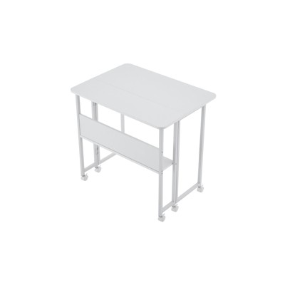 VisioGear Folding Desk, Small Foldable Desk for Small Space, Home Office Foldable Office Desk for Bedroom, White, 31.5"*22.9"*29.53"