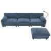 YOOCOZZ Sectional Sofa with Built-in Phone Holder and Charger, Side Storage Pockets, and Movable Ottoman - 2 of 4