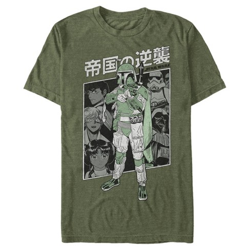 Men's Star Wars Boba Fett Anime Blast T-Shirt - Military Green - X Large